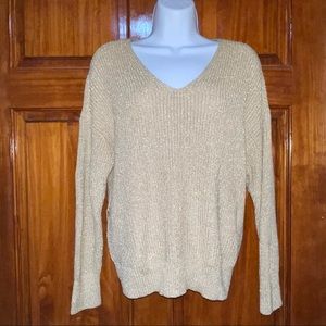 LOFT V-Neck shimmer Sweater